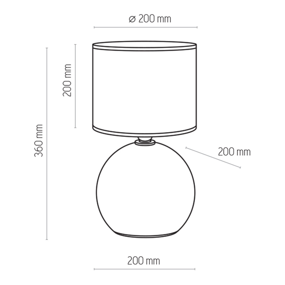 Veioză TK Lighting Palla Small 1, alb, 5065