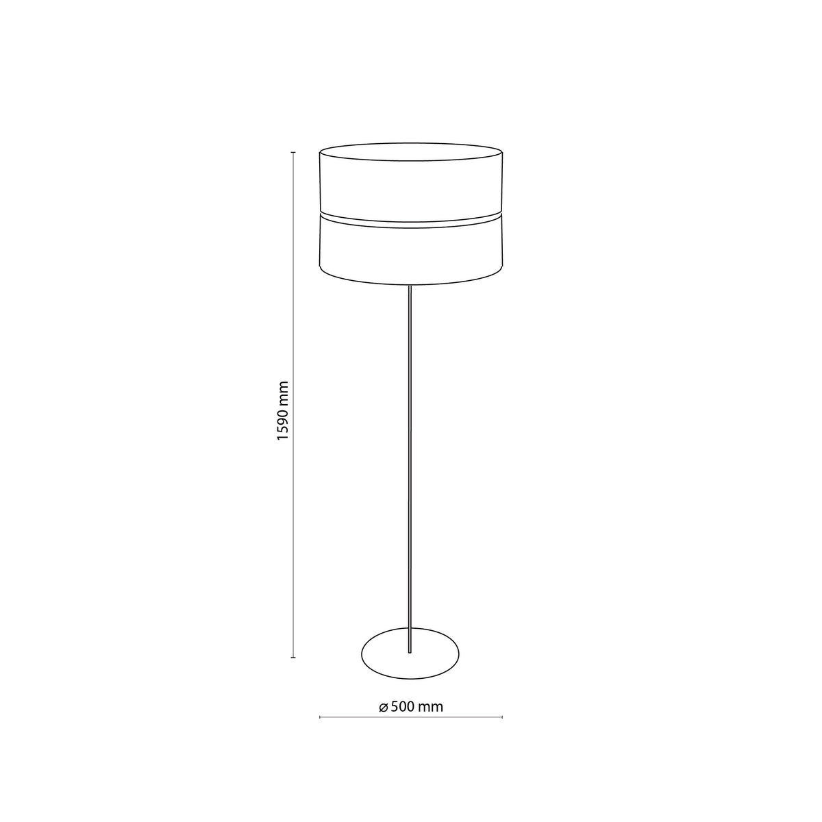 Lampadar TK Lighting Hilton 1, alb, auriu, 5074