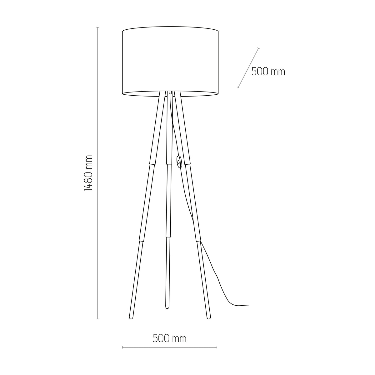 Lampadar TK Lighting Tokyo 1, pin, negru, 5298