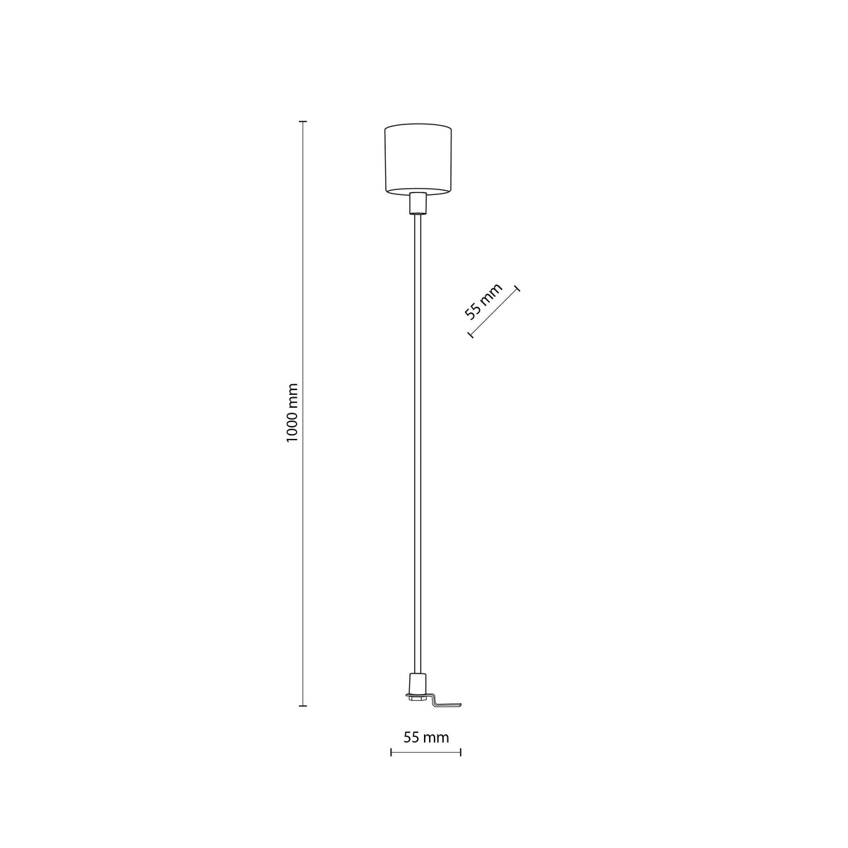 Spot pe șină TK Lighting Tracer Cablu de Alimentare 1M, negru, 5302