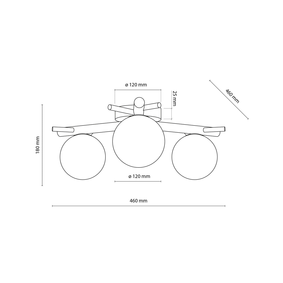 Aplică TK Lighting Sheron 3, alb, 3 x G9, 5308