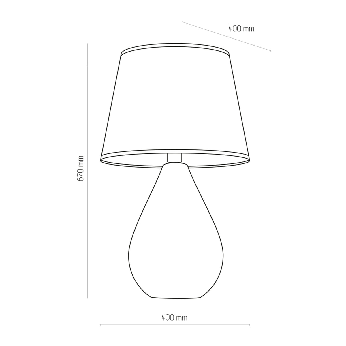 Veioză TK Lighting Lacrima 1, negru, auriu, 5454