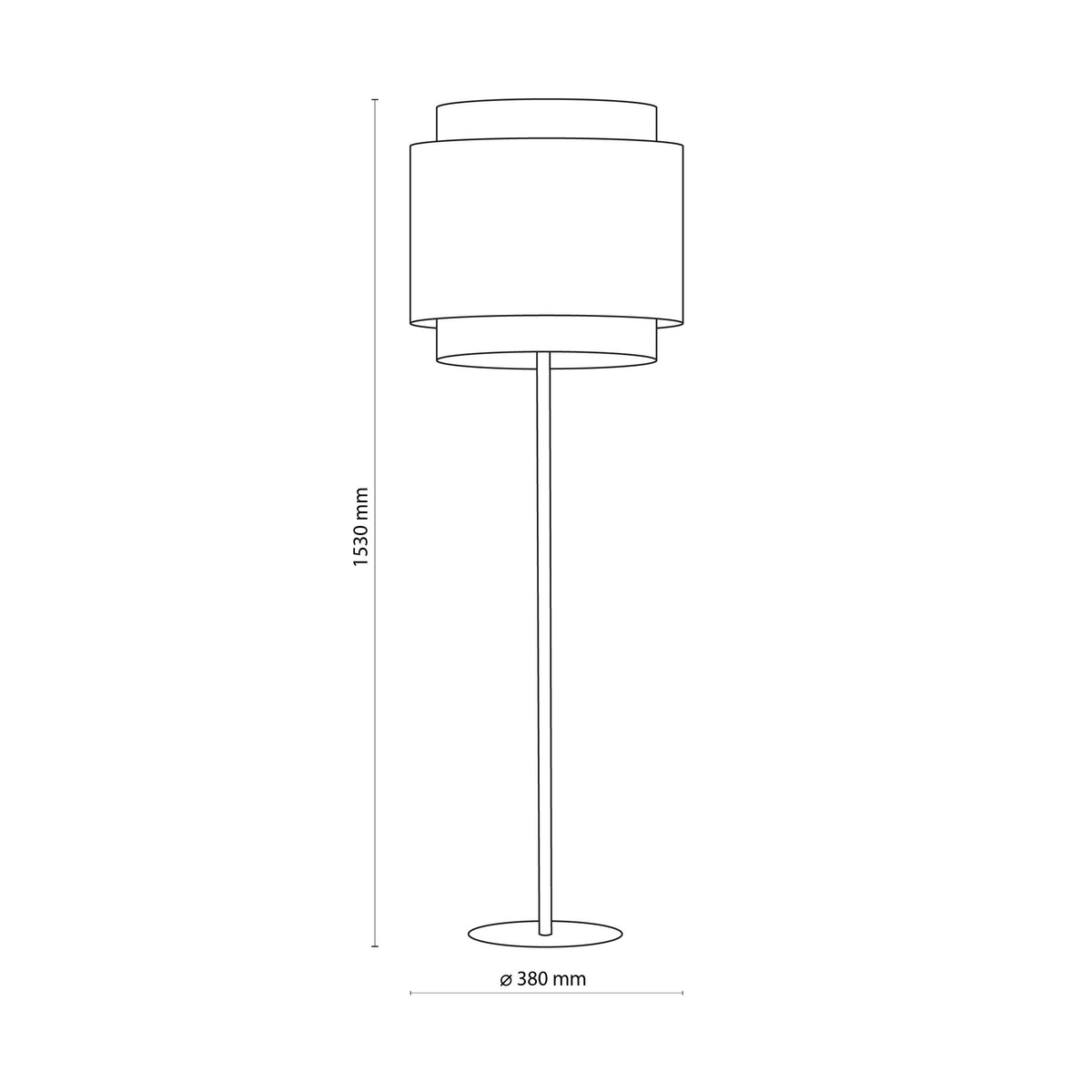 Lampadar TK Lighting Boho 1, negru, 5568