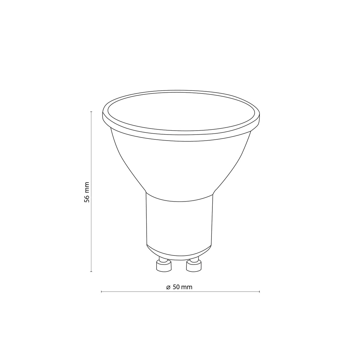 Bec LED TK Lighting GU10 5W 4000K, negru, 5589