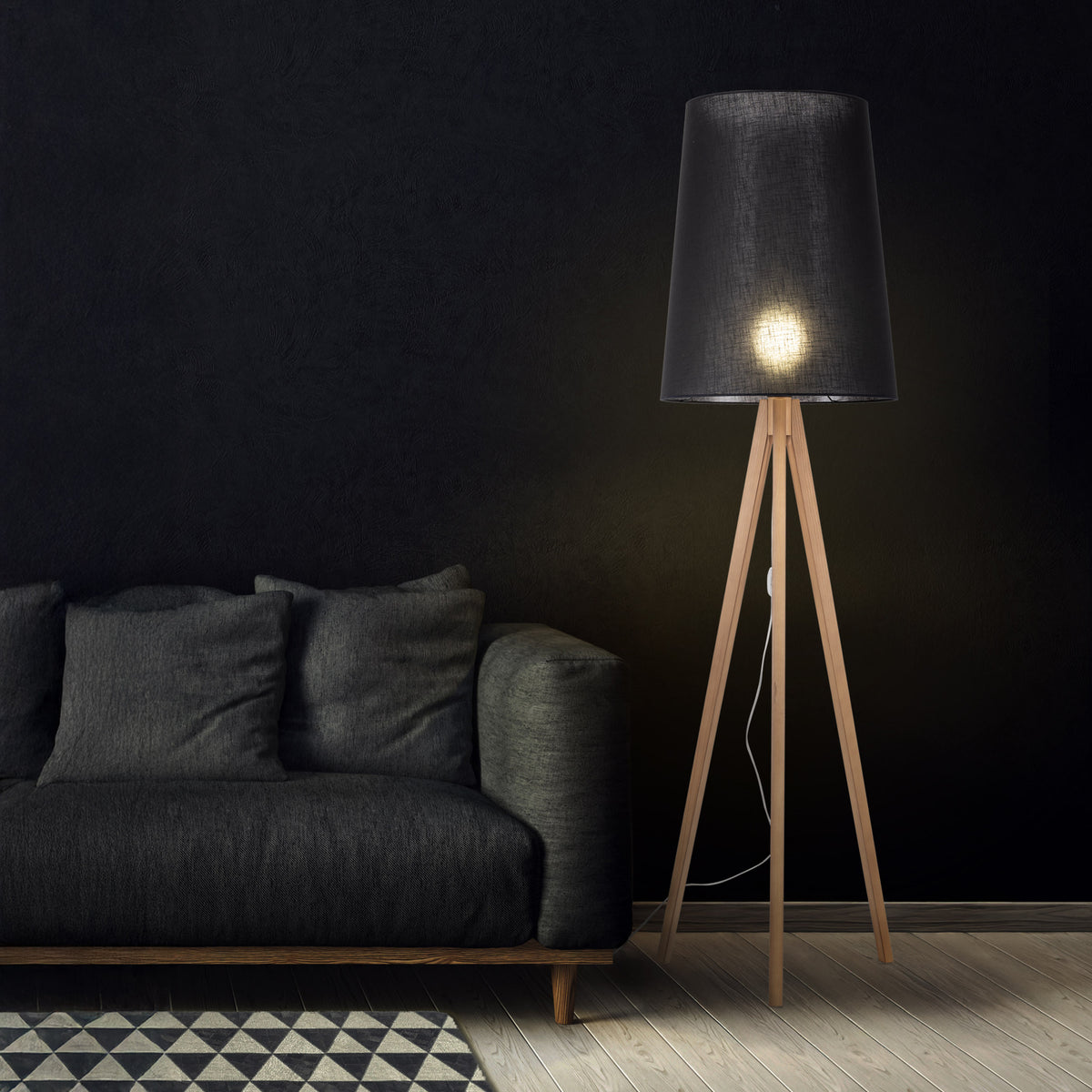 Lampadar TK Lighting Walz Fsc 100 % SA-COC-006060, negru, 5599