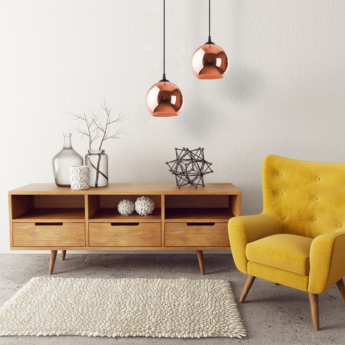 Pendul TK Lighting Venezia 1, cupru, 5741