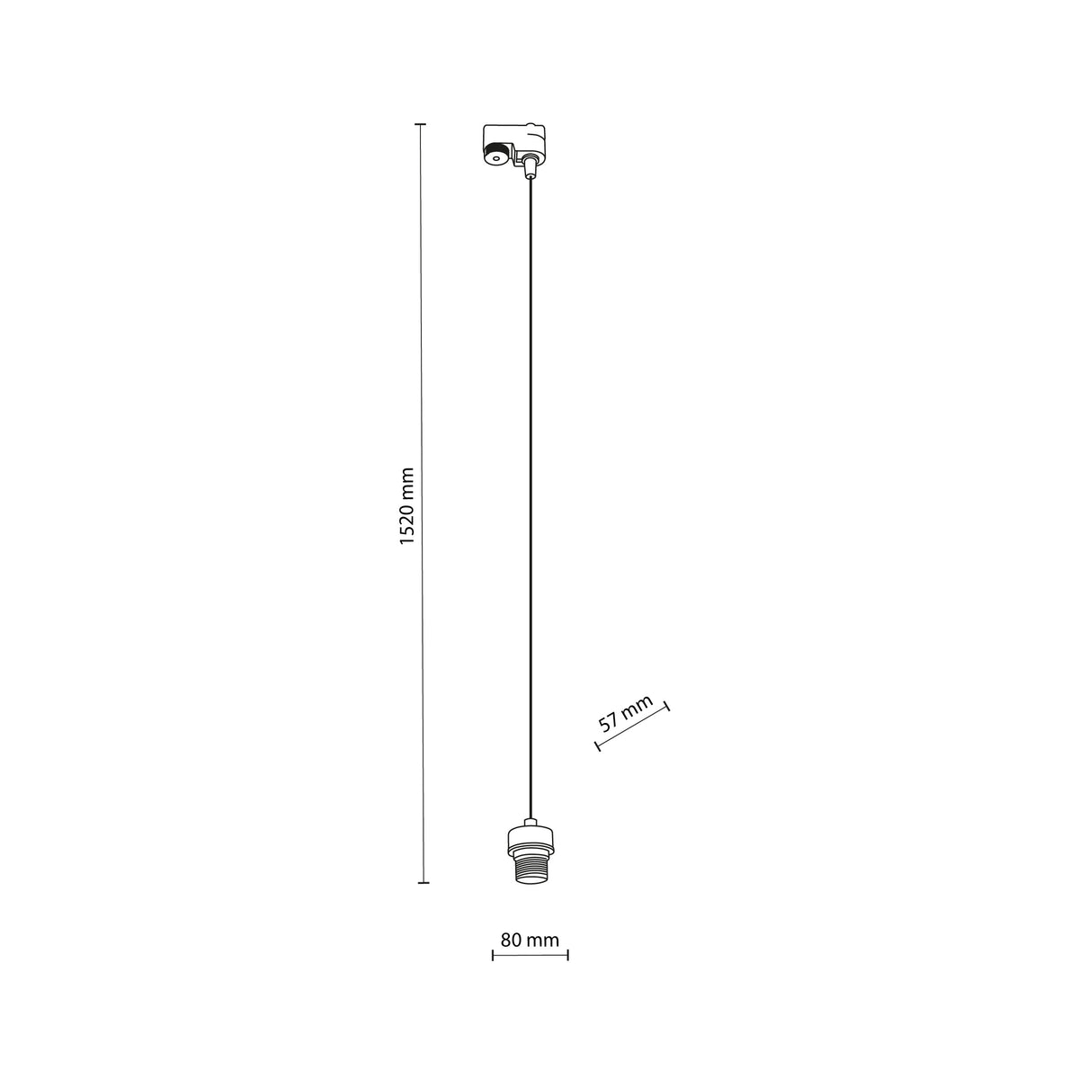 Spot pe șină TK Lighting Tracer 1 Zawieszenie 1 5M, negru, 5757