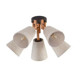 Plafonieră TK Lighting Vaio 5, natur, 5 x E27, 575