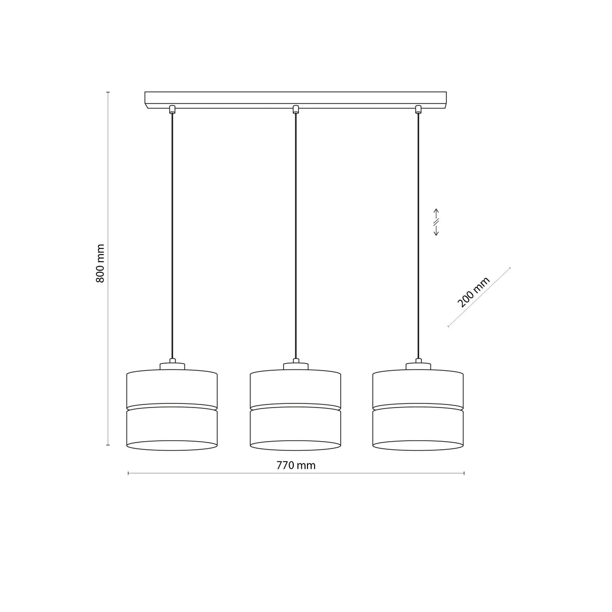 Lampa suspendată Eco 3 5771 TK 5771