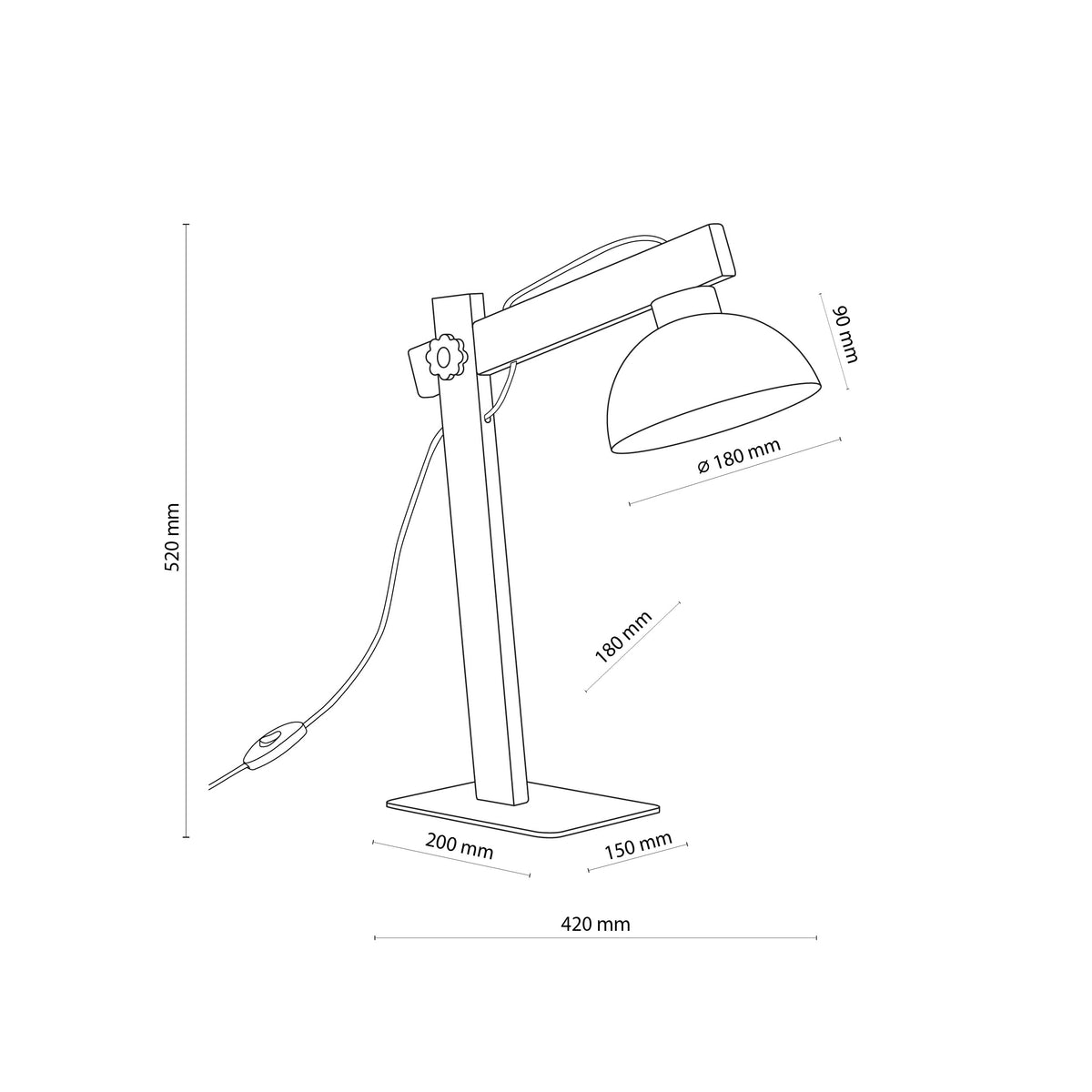 Lampadar Oslo Brown 5788