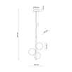 Lampa suspendată Estera Black 3 5767 TK 5767