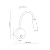 Aplica de perete Lagos Black 5922
