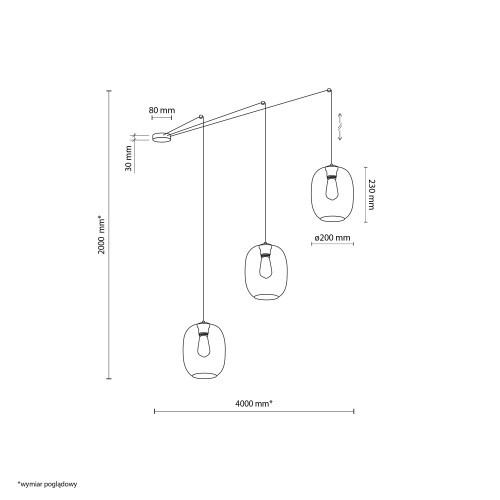 Lampa suspendată Elio Mix 3 5972 TK 5972