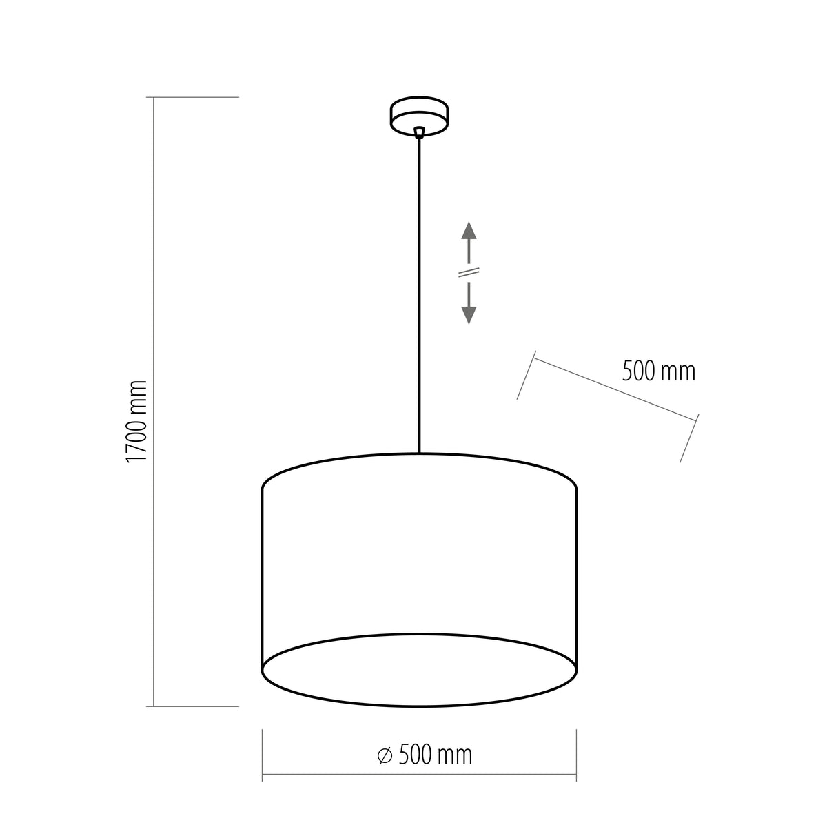 Lustră TK Lighting Tercino 3 500, negru, 3 x E27, 6192