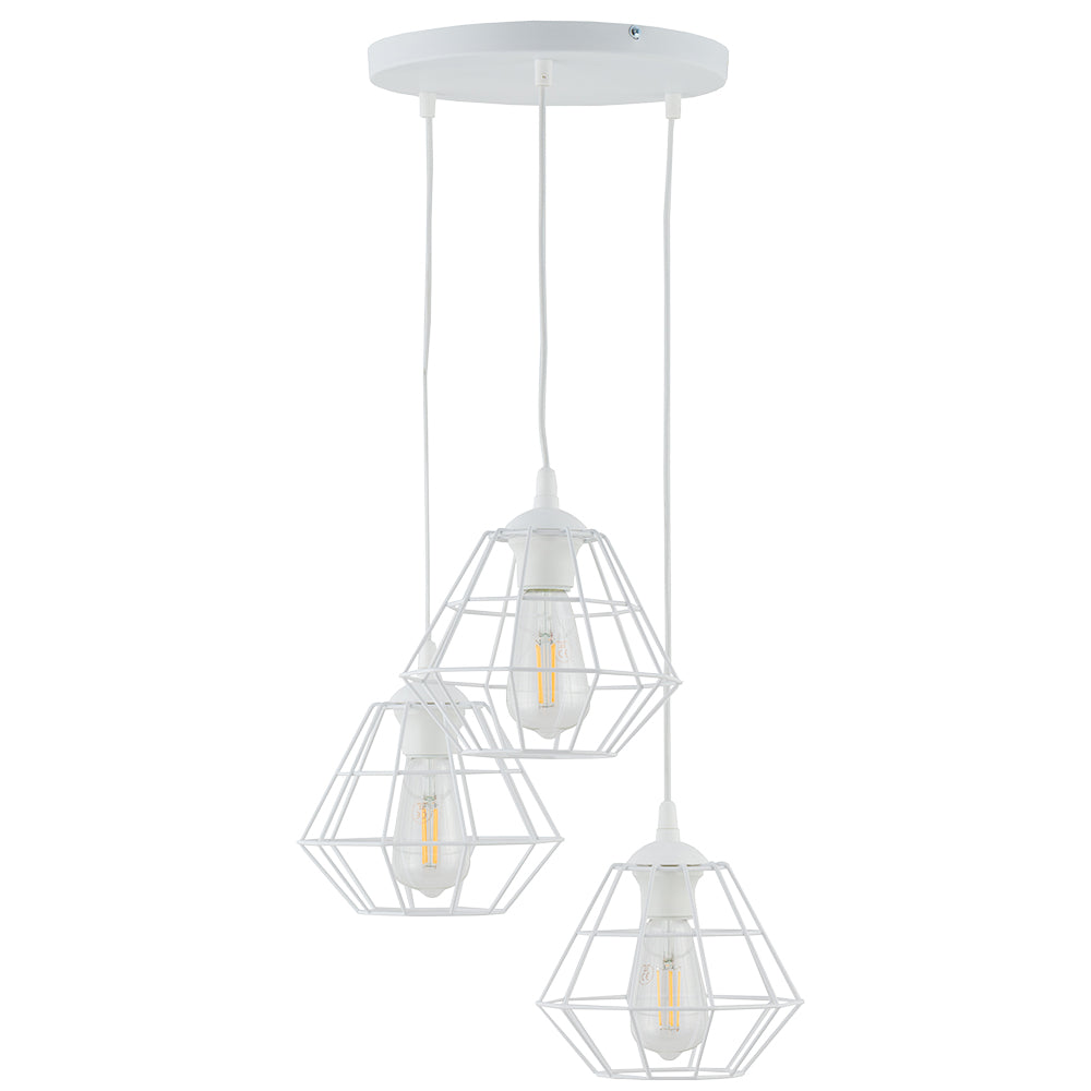 Lustră TK Lighting Diamond 3, alb, 3 x E27, 6213