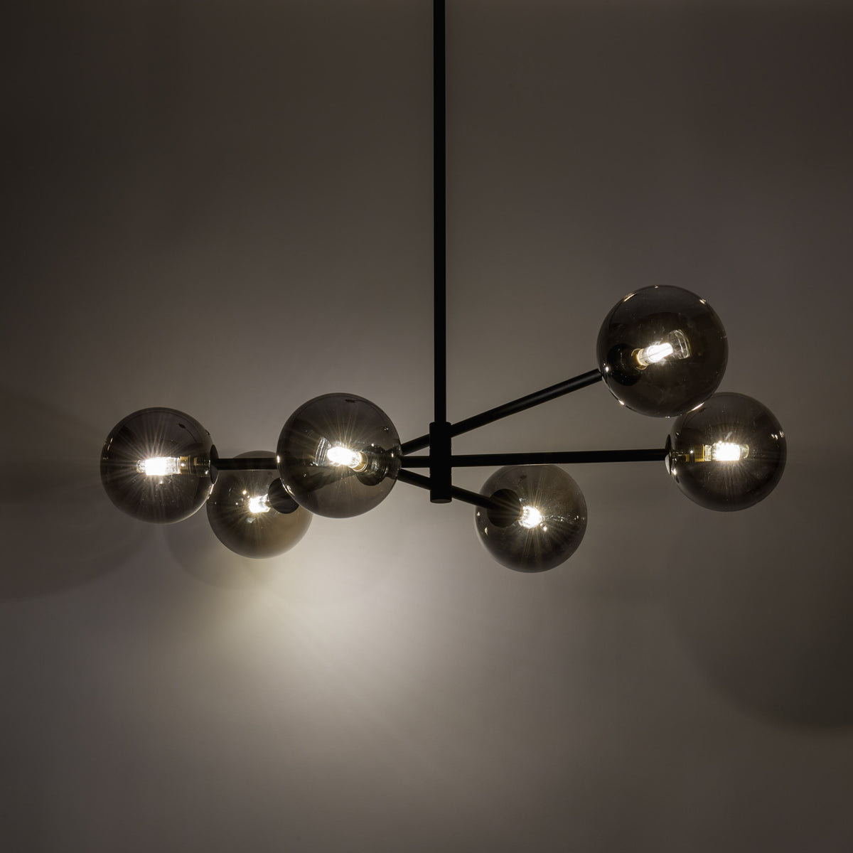 Plafonieră TK Lighting Sarius 6, negru, grafit, 6 x G9, 6236