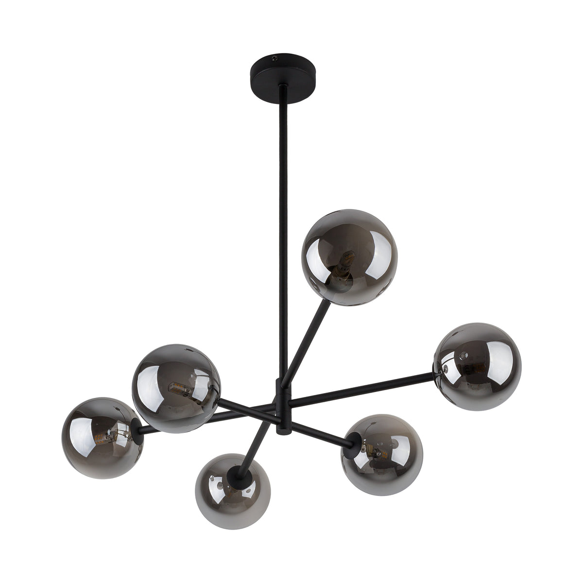 Plafonieră TK Lighting Sarius 6, negru, grafit, 6 x G9, 6236