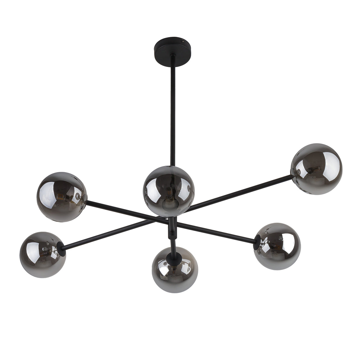 Plafonieră TK Lighting Sarius 6, negru, grafit, 6 x G9, 6236