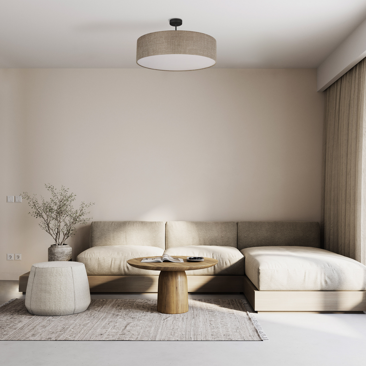Plafonieră TK Lighting 4 600, in / negru, 6248