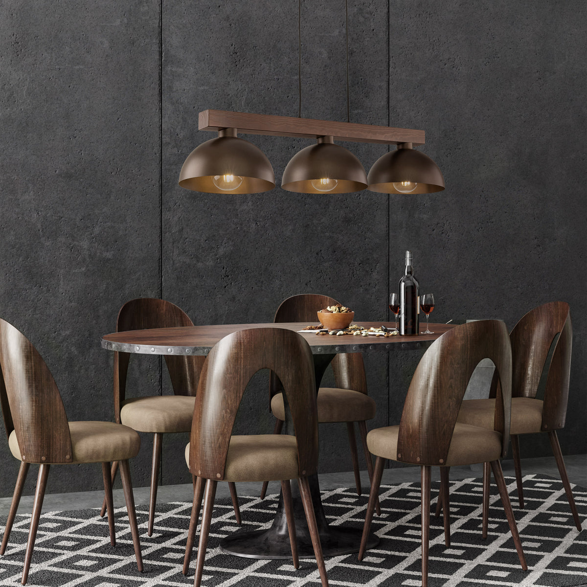 Lampa suspendată Oslo Brown 3 6299 TK 6299