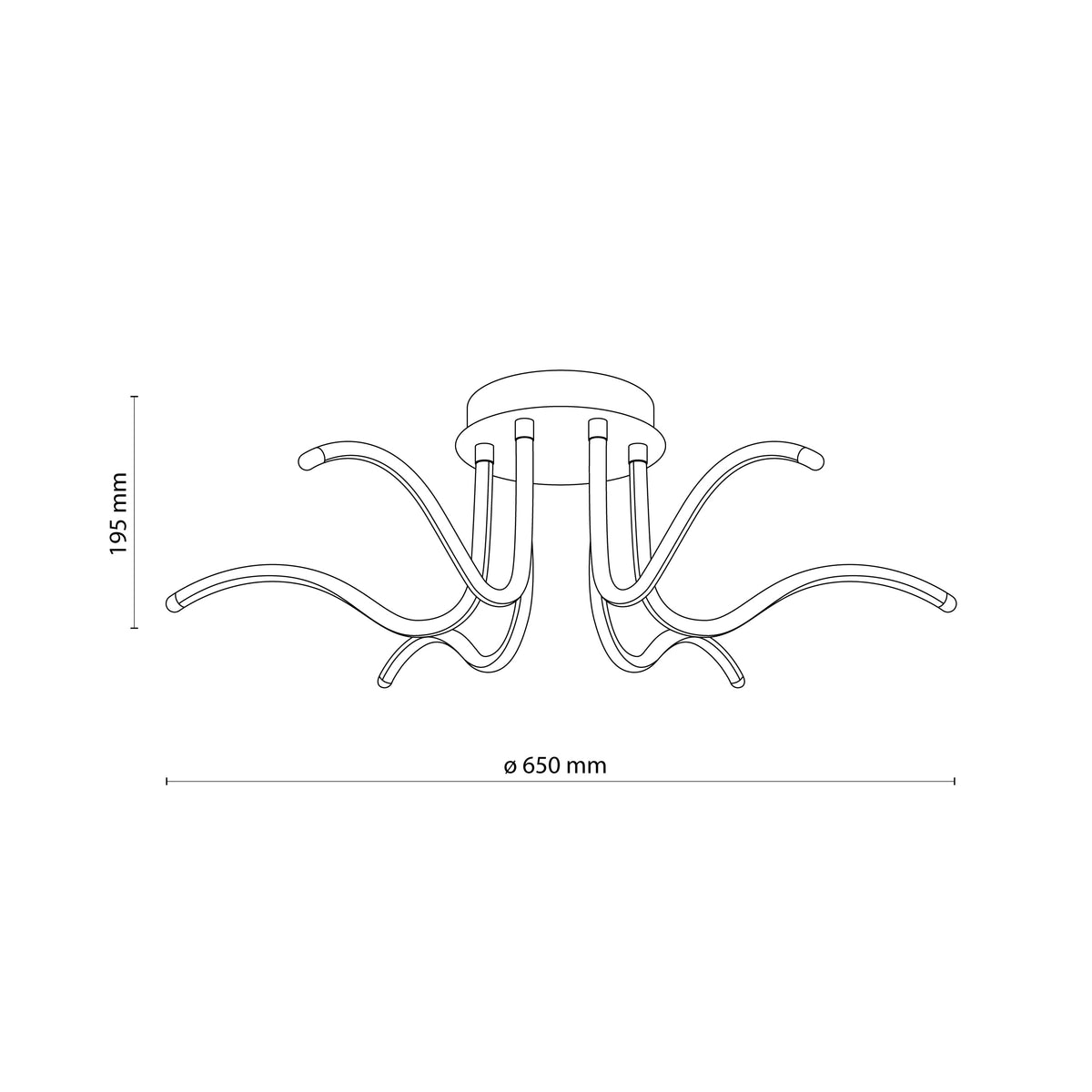 Plafonieră TK Lighting Alexo, negru, 6382
