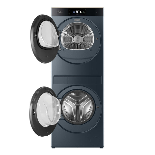 Centru de spălare și uscare Haier CLC108-GNU1-S, 10 kg / 8 kg, 1400 rpm, albastru