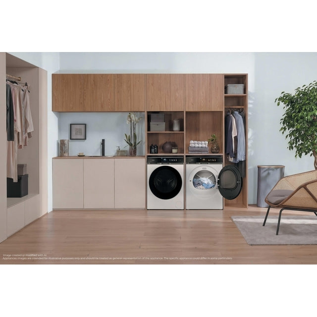 Mașină de spălat rufe Haier HW100-BD14611U1S, 10 kg, 1400 rpm, albă
