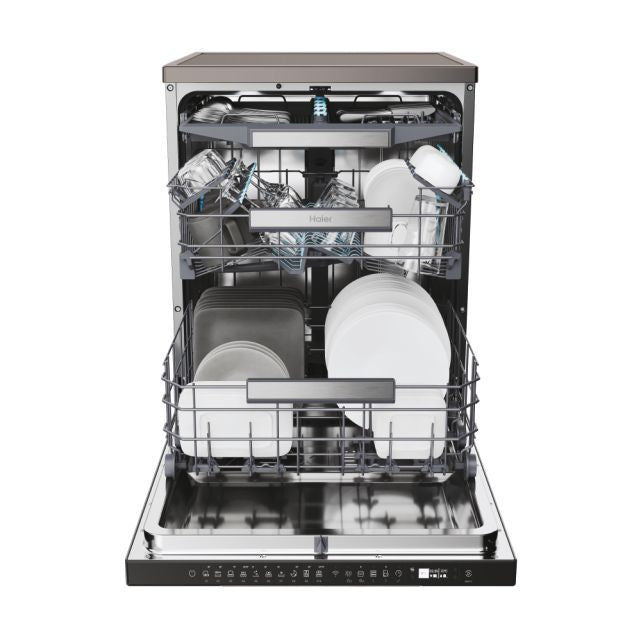 Mașină de spălat vase Haier XF 4A4M4PA, 60 cm, 14 seturi, antracit
