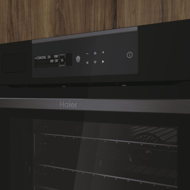 Cuptor încorporabil Haier HWO60SM5S9BH, 70 l, curățare pirolitică, negru