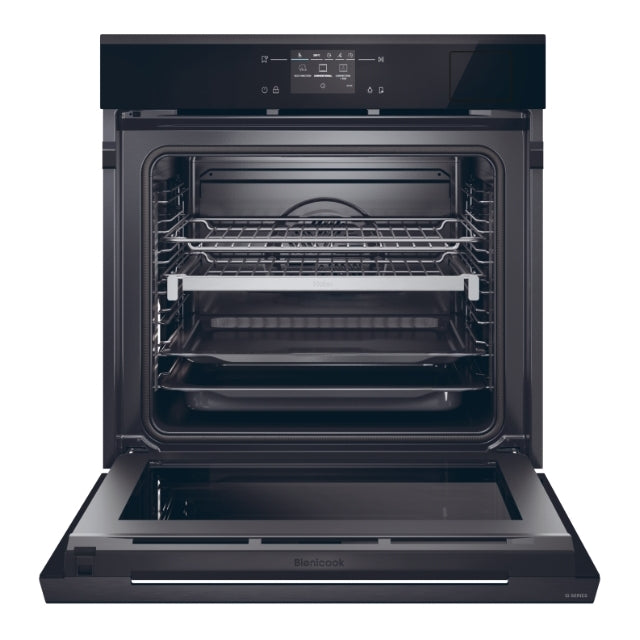 Cuptor încorporabil Haier H6 ID68C5SYTB, 78 l, curățare pirolitică, negru