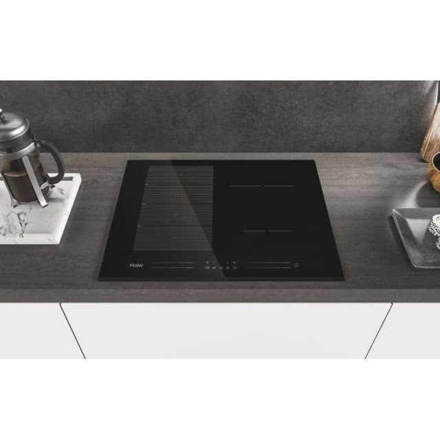 Plită cu inducție încorporabilă Haier HAMTSJ54MB1, 65 cm, 6 zone, neagră