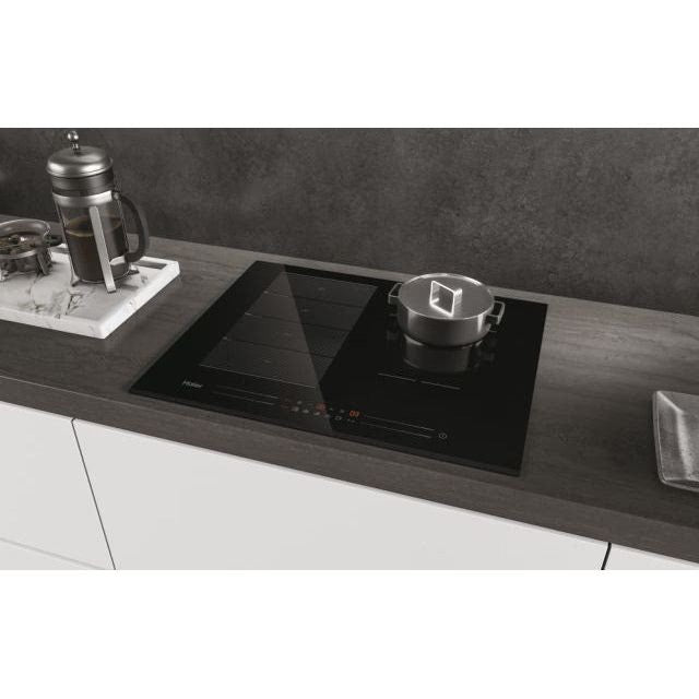 Plită cu inducție încorporabilă Haier HAMTSJ54MB1, 65 cm, 6 zone, neagră