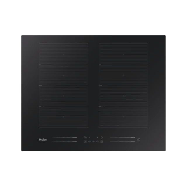 Plita cu inductie incorporabila Haier HA2MTSJ58MB1, WiFi, Cook with me, functie Boost, Vary cook, suprafata MultiZone, slider Touch Control, 60 cm
