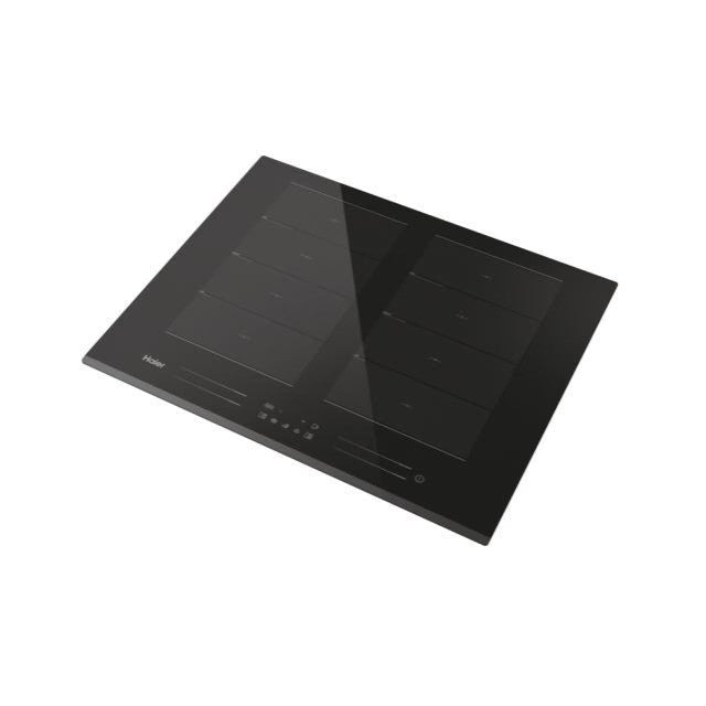 Plita cu inductie incorporabila Haier HA2MTSJ58MB1, 60 cm, WiFi, Cook with me, functie Boost, Vary cook, suprafata MultiZone, slider Touch Control, 8 zone de gatire, Neagra