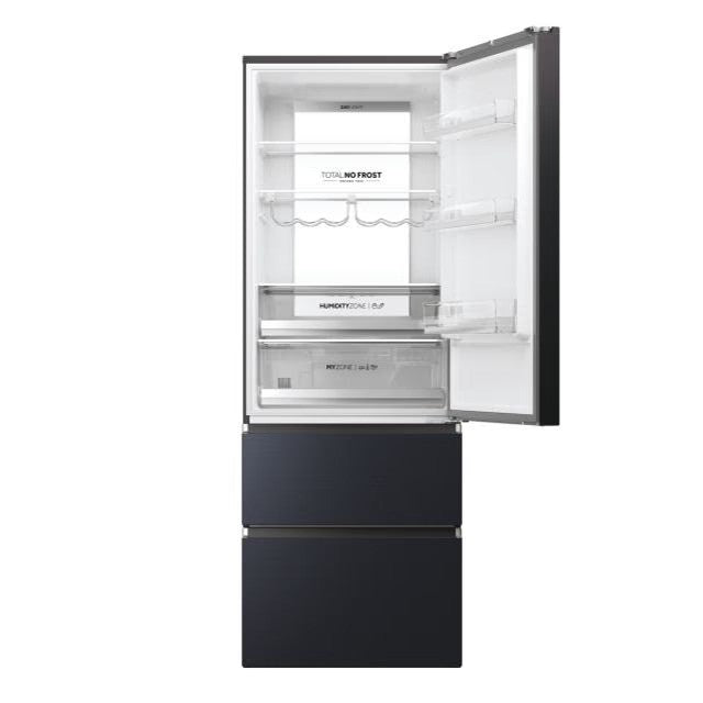 Combină frigorifică Haier HTW7720ENMB, 483 l, Total No Frost, neagră