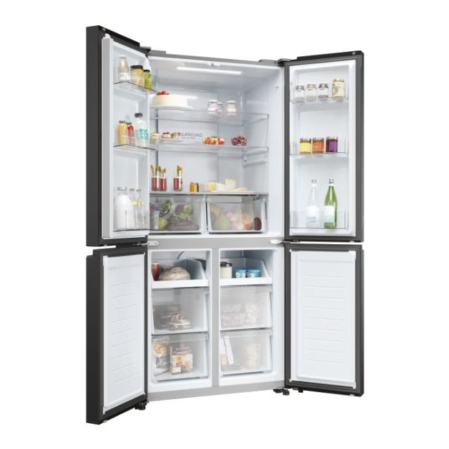 Frigider side by side Haier HCR3818ENPT, 467 l, Total No Frost, negru