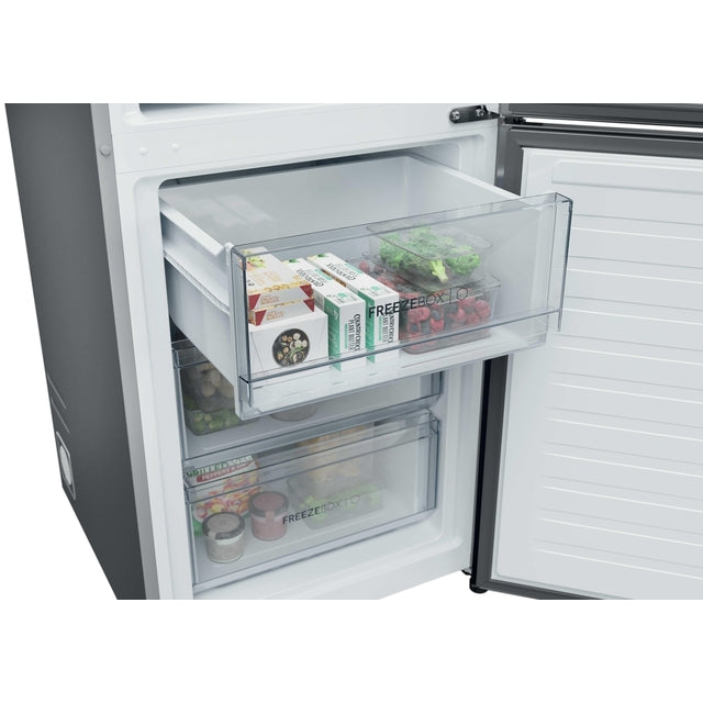 Combină frigorifică Haier HDPR1618CNPK, 355 l, No Frost, inox
