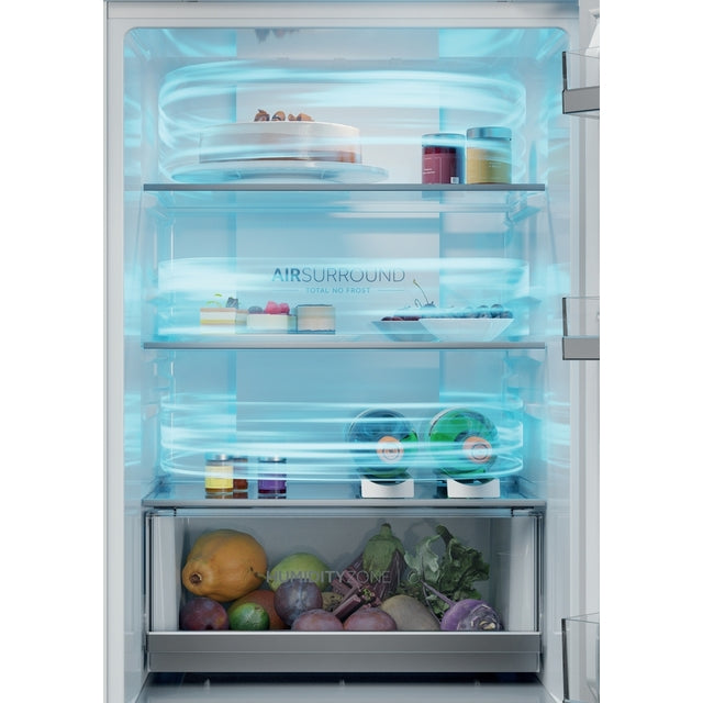 Combină frigorifică încorporabilă Haier EHBQW5518E, 251 l, No Frost, albă