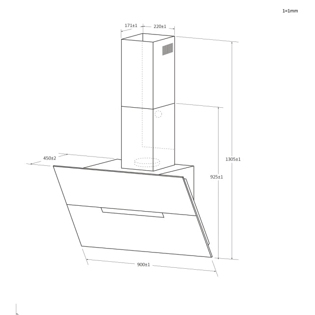 Hotă decorativă Haier HADG9CBS4BWIFI, 90 cm, 974 m³/h