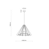 Lampa suspendată Eris Wood 6586 TK 6586