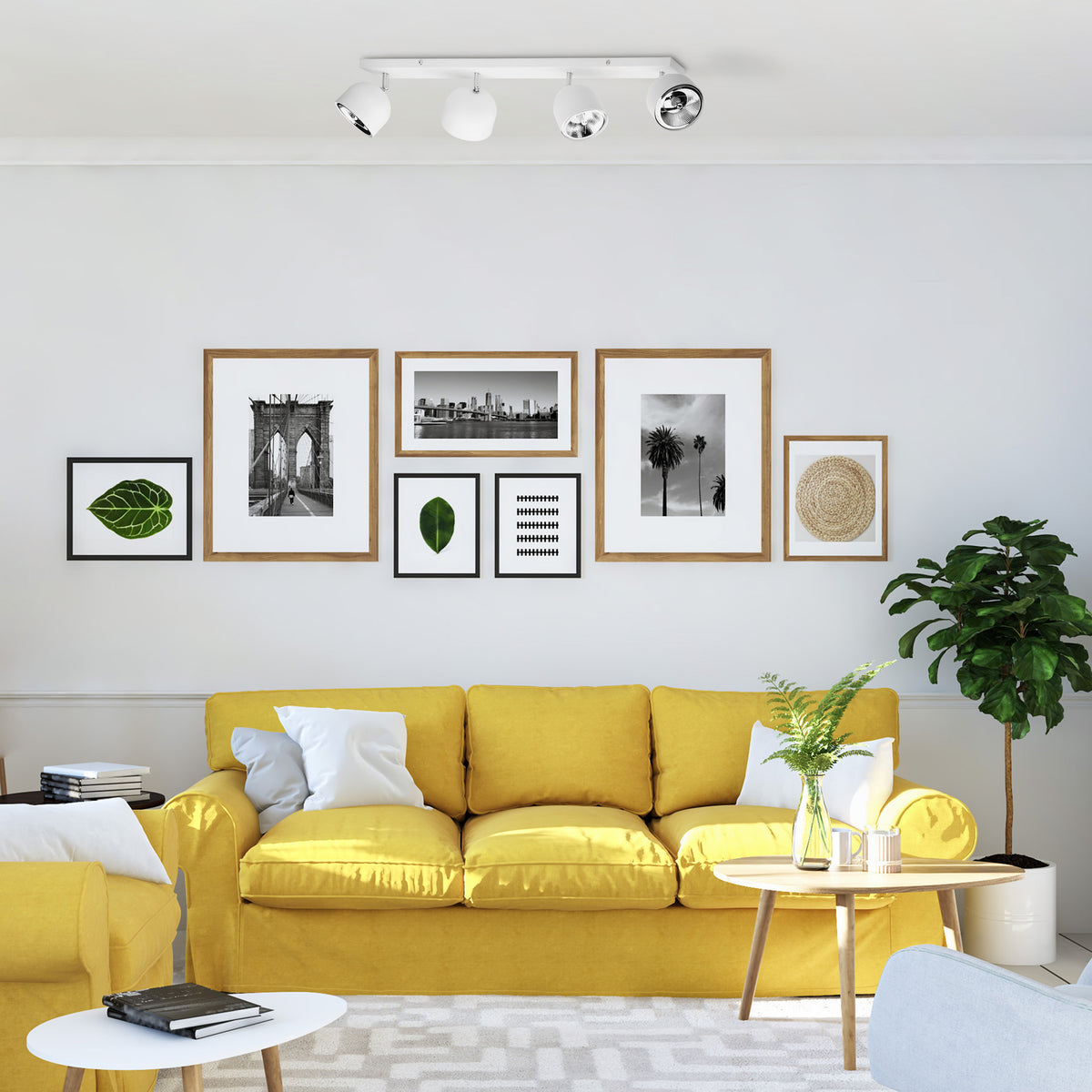 Plafonieră TK Lighting Altea 4, alb, 6516