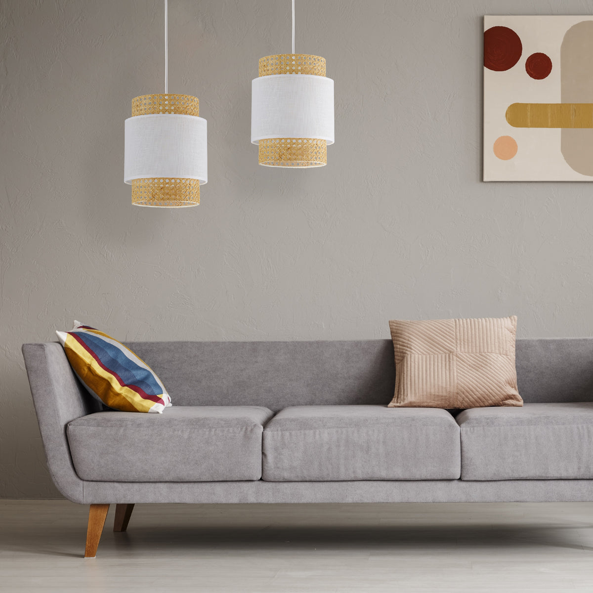Pendul TK Lighting Boho 1 200, alb, 6528