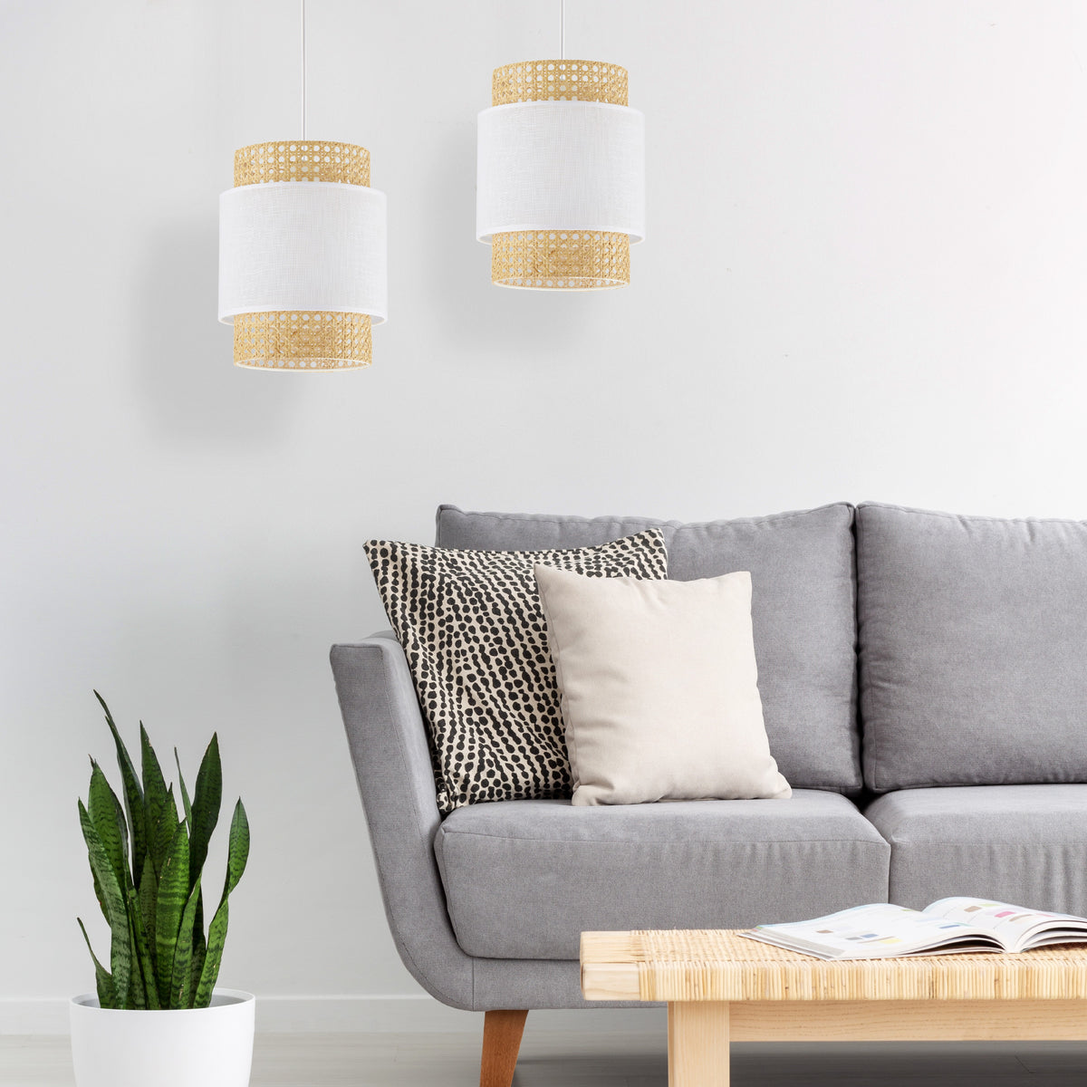 Pendul TK Lighting Boho 1 200, alb, 6528