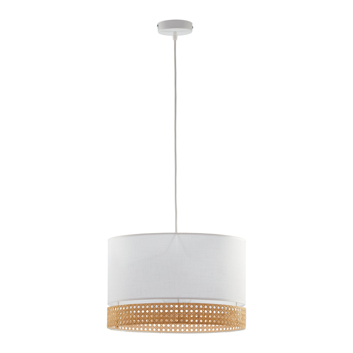 Pendul TK Lighting Paglia 1 380, alb, 6533