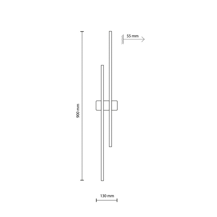 Aplica de perete Flash Black 6626