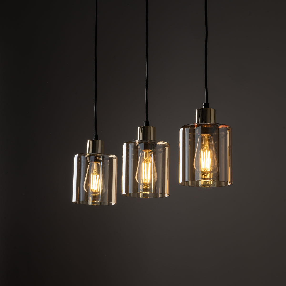 Lustră TK Lighting Sierra 3 Bară, auriu, chihlimbar, 3 x E27, 6666