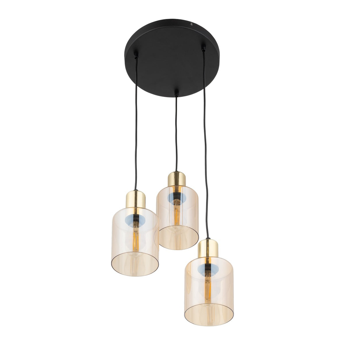 Lustră TK Lighting Sierra 3, auriu, chihlimbar, 3 x E27, 6667