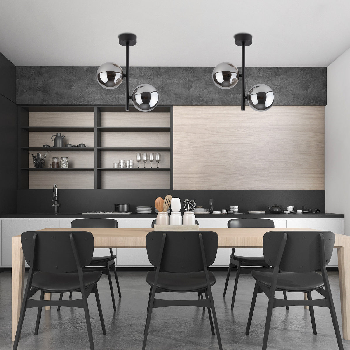 Lustră TK Lighting Estera 2, negru, 2 x G9, 6706