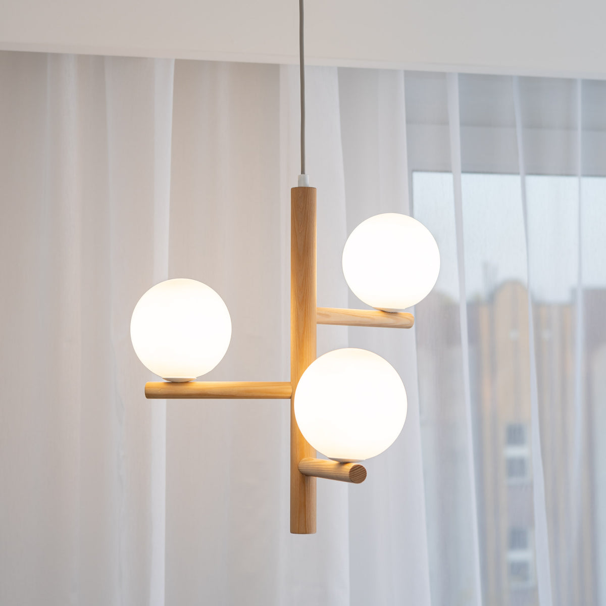 Lampa suspendată Estera Wood 3 6799 TK 6799