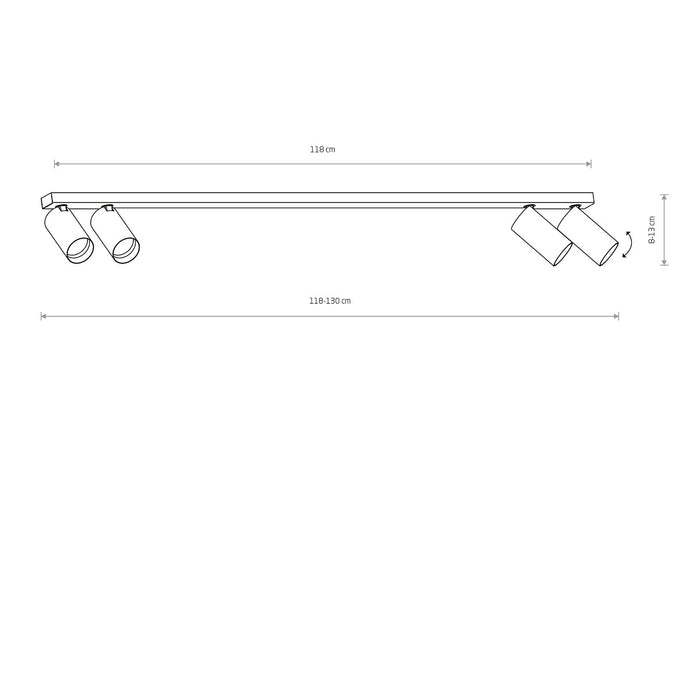 Spot plafoniera Mono IV White 7812